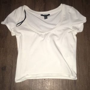 white crop top